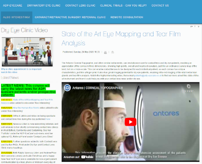 State of the Art Eye Mapping and Tear Film Analysis